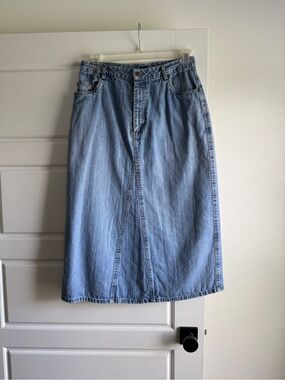 90s Y2K Mainstreet Blues Denim Midi Skirt